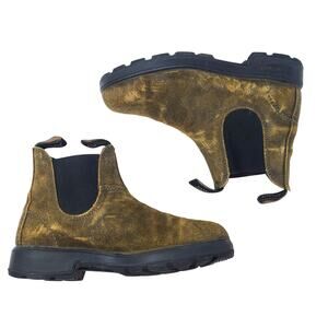 Blundstone 1615 Original Series Suede Chelsea Boots Dark Olive Size 4.5 / US 7.5